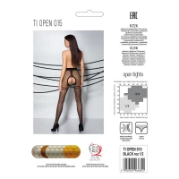 Колготки з відкритим доступом, контрастна подвійна резинка Passion TIOPEN 015 3/4 (20 den), black — Переглянути зображення 6
