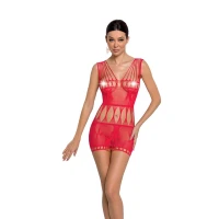 Бодістокінг мінісукня з метеликами Passion BS090 One Size red — Просмотреть изображение 1