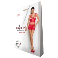 Бодістокінг мінісукня з метеликами Passion BS090 One Size red — Просмотреть изображение 6
