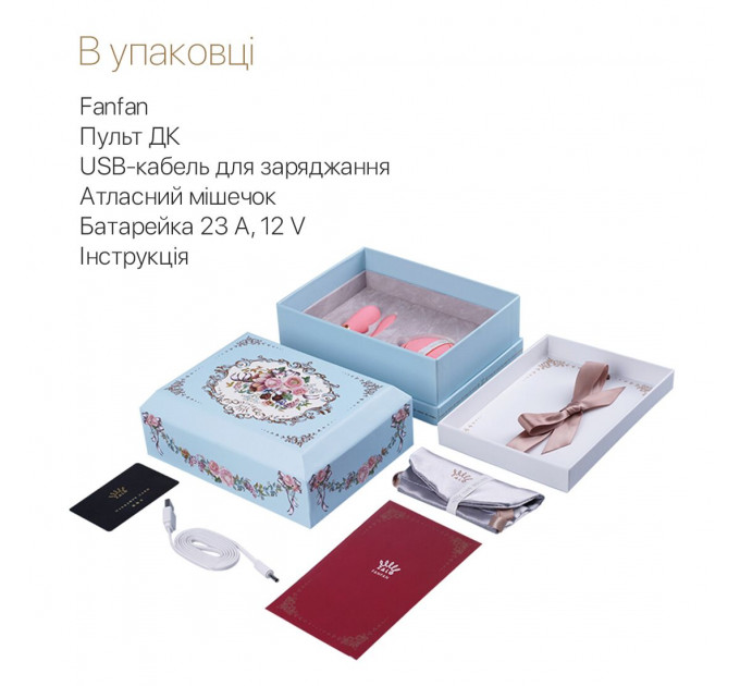Смартвібратор для пар Zalo Fanfan set Rouge Pink, пульт ДК