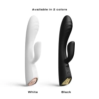 Вібратор-кролик з підігрівом Dorcel FLEXI RABBIT BLACK, гнучкий стовбур — Просмотреть изображение 6