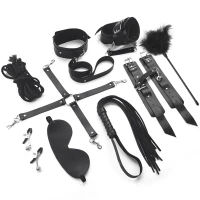 Набір BDSM Art of Sex – Set Leather, 10 предметів, чорний, натуральна шкіра — Просмотреть изображение 1