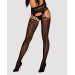 Сітчасті панчохи-стокінги під леопард Obsessive Garter stockings S817 S/M/L, імітація гартерів, з до
