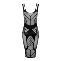 Напівпрозора сукня міді Obsessive D609 dress S/M/L, black — Переглянути зображення 6