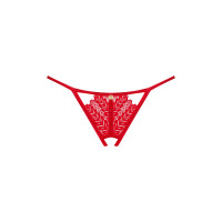 Трусики с доступом Obsessive Ingridia crotchless thong XS/S, красные