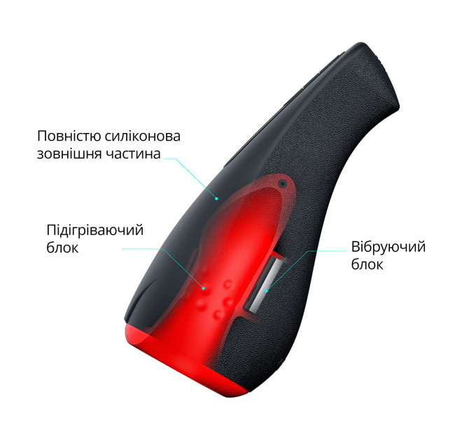 Мастурбатор Otouch AIRTURN 1, 7 режимів вібрації, 2 рівні підігріву, лічильник фрикцій