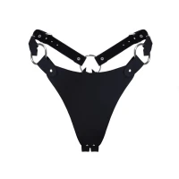 Трусики з натуральної шкіри Feral Feelings - String Bikini Black — Просмотреть изображение 1