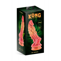 Фентезійний фалоімітатор Kong Silicone The Dragon, довжина 21,5 см, діаметр 6,2 см, для фістингу