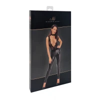 Комбінезон Noir Handmade F298 Libido, XXL, під латекс, мереживний верх, чокер, знімне намисто, доступ — Переглянути зображення 12