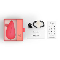 Вакуумный клиторальный стимулятор Womanizer Liberty 2 Vibrant Rose, 8 режимов, магнитная крышечка — Просмотреть изображение 7