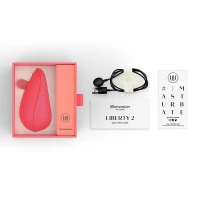Вакуумний кліторальний стимулятор Womanizer Liberty 2 Vibrant Rose, 8 режимів, магнітна кришечка — Переглянути зображення 12