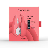 Вакуумный клиторальный стимулятор Womanizer Liberty 2 Vibrant Rose, 8 режимов, магнитная крышечка — Просмотреть изображение 10