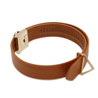 Нашийник з повідцем LOCKINK Tied Collar with Leash Set, коричневий, ланцюг зі шкіряною петлею та карабіном — Переглянути зображення 7