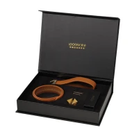 Нашийник з повідцем LOCKINK Tied Collar with Leash Set, коричневий, ланцюг зі шкіряною петлею та карабіном — Просмотреть изображение 6