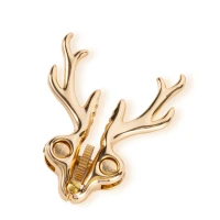 Затискачі для сосків LOCKINK SEVANDA Stag Adjustable Nipple Clamps, золотисті, зі знімними підвісками — Переглянути зображення 5
