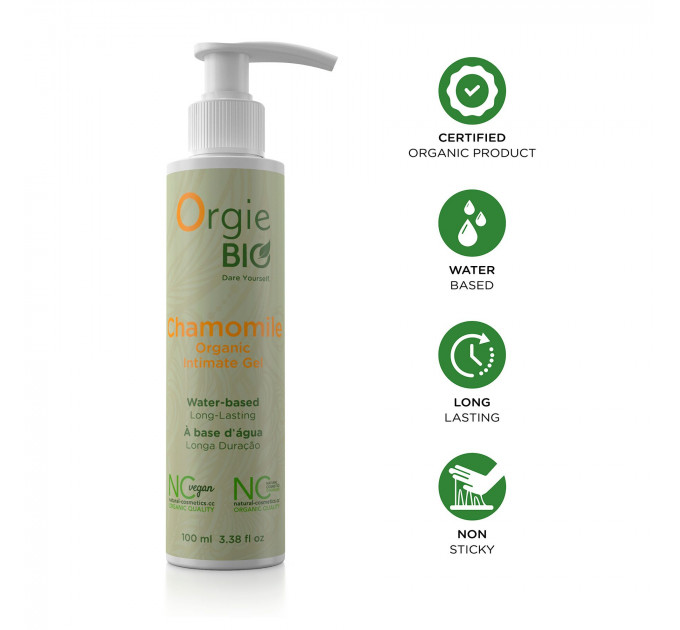 Лубрикант на водній основі Orgie – Bio Chamomile Organic Intimate Gel (100 мл), екстракт ромашки