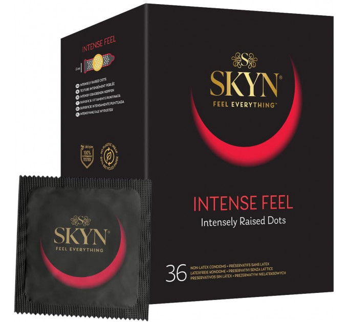Безлатексні преміум-презервативи SKYN Intense Feel 36 шт, точковий рельєф