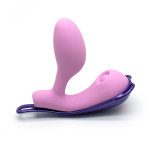 Віброяйце під одяг KISSTOY Viosecret Pro, з пульсацією для клітора, трусики-стрепи в комплекті