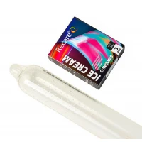 Презервативи Holographic Recare Ice Cream Big Dotted Condoms 3 шт, з пухирцями, аромат: морозиво — Просмотреть изображение 4