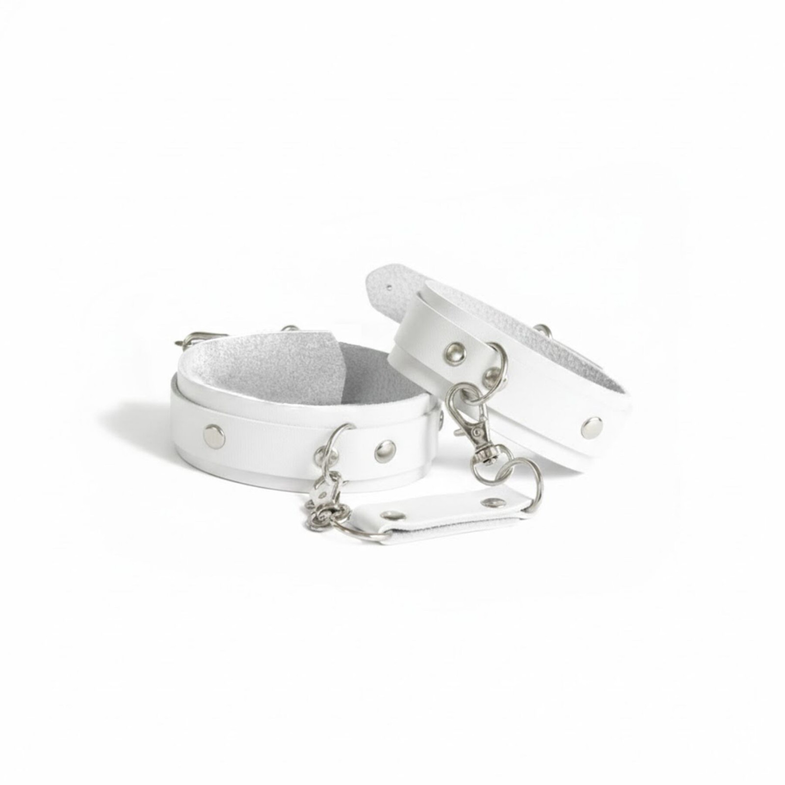 Наручники із натуральної шкіри Art of Sex - Eva, колір білий
