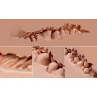 Мастурбатор-полуторс Naked Factory SCARLET, вагина + анус, узкий вход, очень реалистичный, сквозной — Просмотреть изображение 4