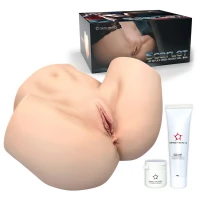 Мастурбатор-півторс Naked Factory SCARLET, вагіна + анус, вузький вхід, дуже реалістичний, наскрізний — Переглянути зображення 18