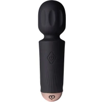 Вібромасажер Rocks Off Mini Wand Black Tulip, 16 режимів — Переглянути зображення 1