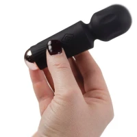 Вібромасажер Rocks Off Mini Wand Black Tulip, 16 режимів — Переглянути зображення 2