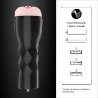 Мастурбатор з вібрацією Hismith Male Masturbation Cup, сумісний з секс-машинами бренду — Переглянути зображення 5