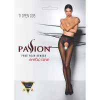 Еротичні колготки Passion TIOPEN 006 3/4 (30 den), nero, з вирізом, імітація трусиків — Просмотреть изображение 5