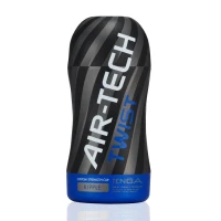 Мастурбатор Tenga Air-Tech Twist Ripple Blue зі змінною тугістю обхвату, ефект глибокого мінету — Переглянути зображення 1