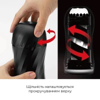 Мастурбатор Tenga Air-Tech Twist Ripple Blue зі змінною тугістю обхвату, ефект глибокого мінету — Переглянути зображення 4