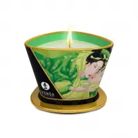 Масажна свічка Shunga Massage Candle – Exotic Green Tea (170 мл)  з афродизіаками — Переглянути зображення 1