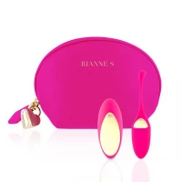 Віброяйце Rianne S: Pulsy Playball Deep Pink з вібрувальним пультом ДК, косметичка-чехол, 10 режимів — Переглянути зображення 1
