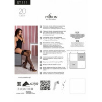 Колготки с эффектом чулок на подвязках Passion TI112 1/2 (60/20 den), nero-violet