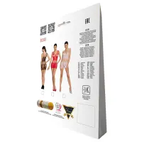 Бодістокінг мінісукня з метеликами Passion BS090 One Size white — Просмотреть изображение 7