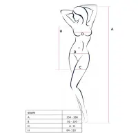 Бодістокінг мінісукня з метеликами Passion BS090 One Size white — Просмотреть изображение 5