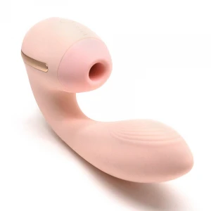 Вакуумний вібратор KISTOY Tina Mini Light Pink, вагінально-кліторальний