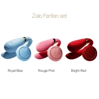 Смартвібратор для пар Zalo Fanfan set Bright Red, пульт ДК — Переглянути зображення 9