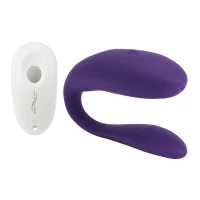 Недорогий вібратор для пар We-Vibe Unite Purple, однокнопковий пульт ДК — Переглянути зображення 2