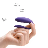 Недорогий вібратор для пар We-Vibe Unite Purple, однокнопковий пульт ДК — Переглянути зображення 5