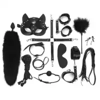 Набір BDSM Art Of Sex – Maxi BDSM Set Leather, 13 предметів, чорний, натуральна шкіра — Переглянути зображення 2