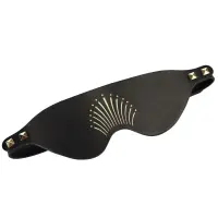 Розкішна маска на очі Zalo Blindfolds Black, натуральна шкіра — Переглянути зображення 2