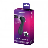 Вакуумный клиторальный стимулятор Satisfyer Pro 2 Generation 3 with Liquid Air Connect App Dark Grey — Просмотреть изображение 6