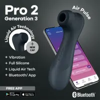 Вакуумний кліторальний стимулятор Satisfyer Pro 2 Generation 3 with Liquid Air Connect App Dark Grey — Переглянути зображення 1