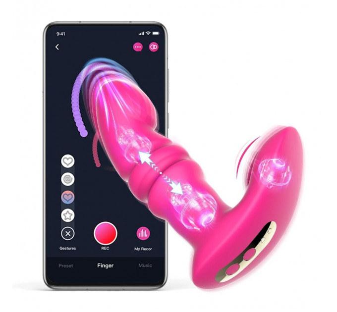 Смарт вібратор-пульсатор Fun Town Jive Pink, імітація фрикцій