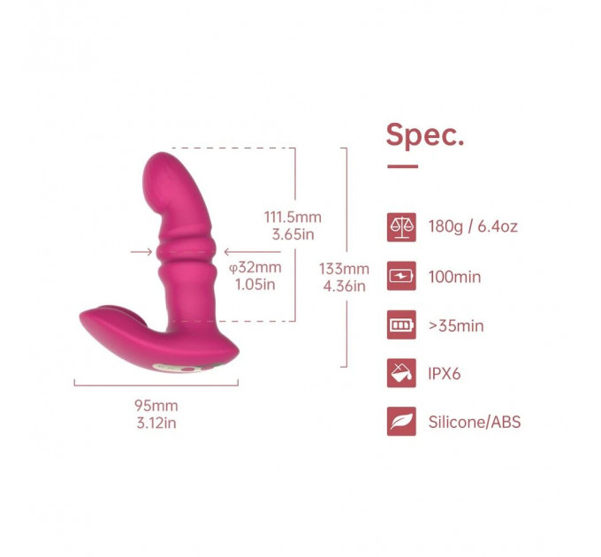 Смарт вібратор-пульсатор Fun Town Jive Pink, імітація фрикцій