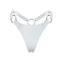 Трусики з натуральної шкіри Feral Feelings - String Bikini White — Переглянути зображення 1