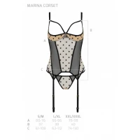 Корсет Passion MARINA CORSET, XXL/XXXL, beige, з відкритими чашками — Переглянути зображення 5