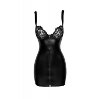 Сукня з мокрим ефектом Noir Handmade F254 Powerwetlook mini-dress, L — Переглянути зображення 6